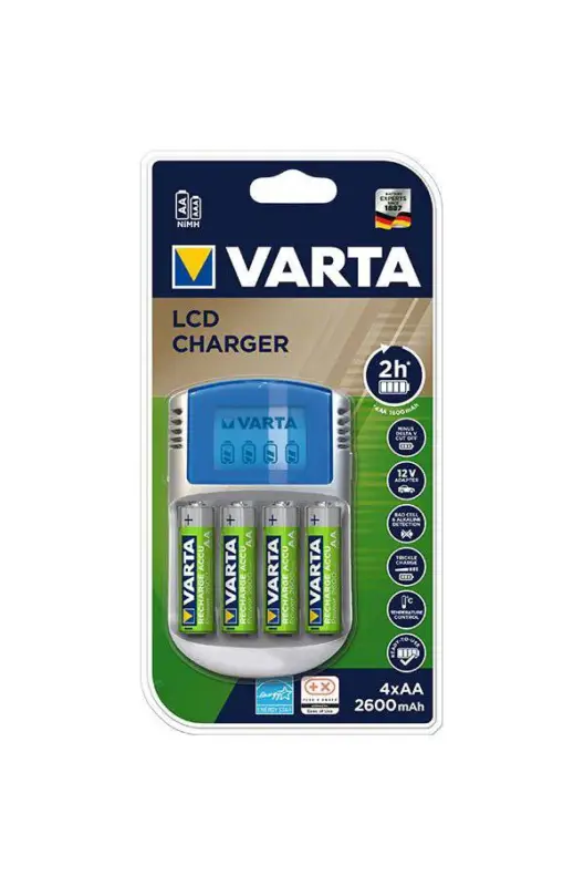 Incarcator Varta Include 4 Acumulatori Ni-Mh Aa (R6) 2600Ma Lcd Charger Lichidare de stoc