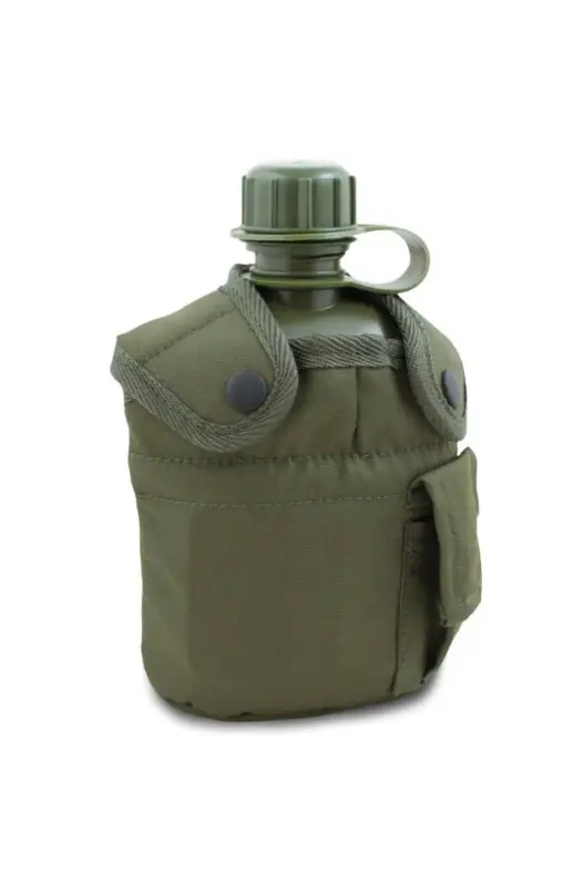 Bidon Apa Us 1L Cu Husa Si Gamela Oliv Ofertă