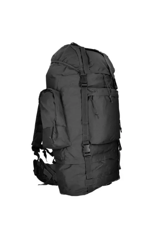 Rucsac Ranger Negru – 75L, Cadru Reglabil, Husă de Ploaie și Compartiment Frontal (Frontloader) Preț redus