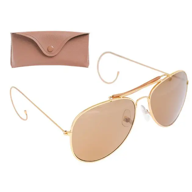 Cumpărături sigure Ochelari de Soare Aviator Maro cu Toc – Eleganță Clasică în Stil Militar, Confort și Funcționalitate