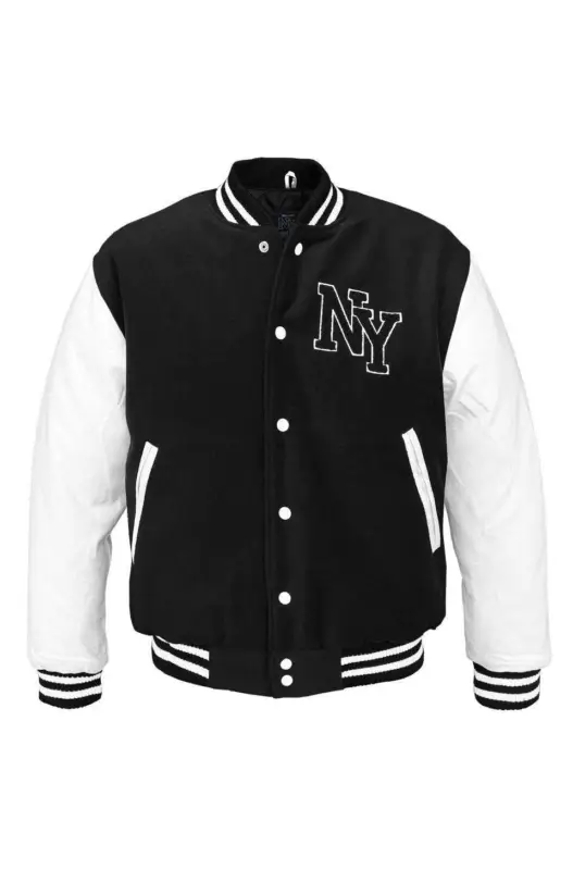 Jacheta Ny Baseball Black-White Ofertă exclusivă
