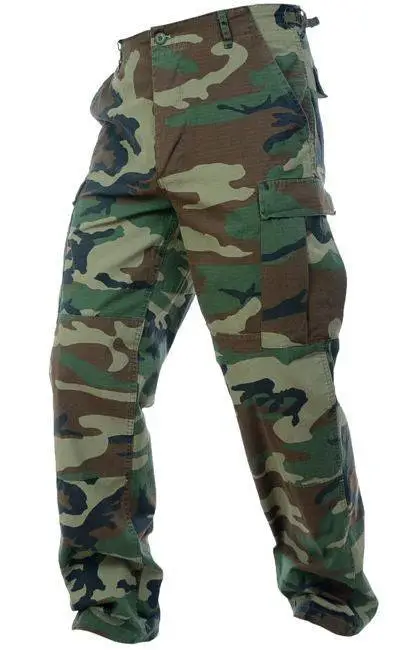 Livrare gratuită Pantaloni Militari Bdu Ripstop Camuflaj Woodland