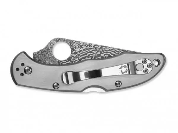 Briceag Spyderco Delica 4 Titanium Damascus Reducere de preț