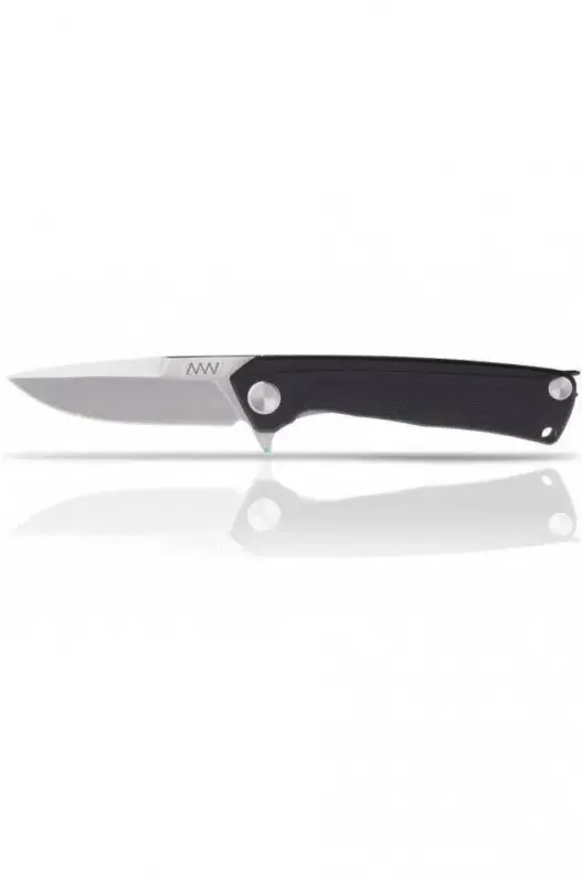 Briceag Militar Z100 Stonewash Plain Edge G10 Black Anv Knives Ofertă