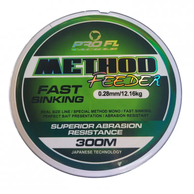Plată securizată MONOFILAMENT PROFL METHOD FEEDER FAST SINKNG VERDE 300m