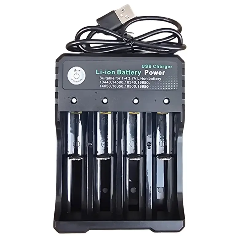 Premium Incarcator 4 Acumulatori 18650 la USB -1000mAh